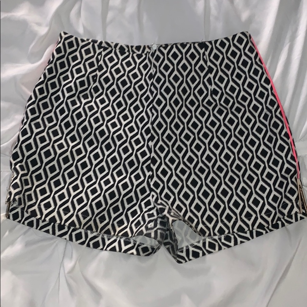 Black & White Print Shorts